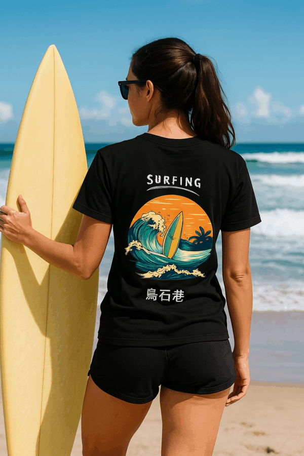 烏石港Surfing_sunset_女版(黑)：圖片 2