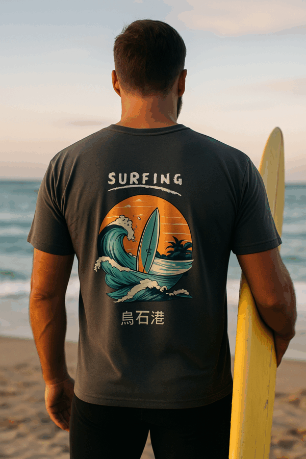 烏石港Surfing_sunset_男版(灰)：圖片 2