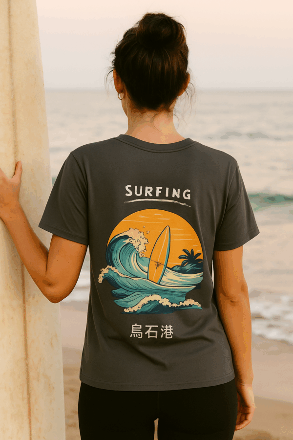 烏石港Surfing_sunset_女版(灰)：圖片 2